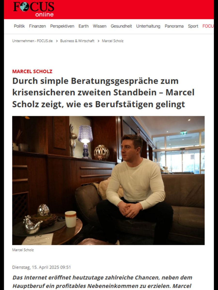 Presseartikel über Marcel Scholz: FOCUS online